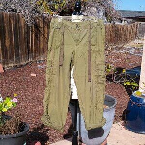 Liz Claiborne Sloan Dark Army Green Cargo Military Pants Trousers Med 12